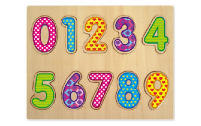 Wooden Raised-Up Educational Puzzle-Number