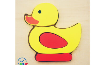 Wooden Raised-Up Cute Puzzle-Duck