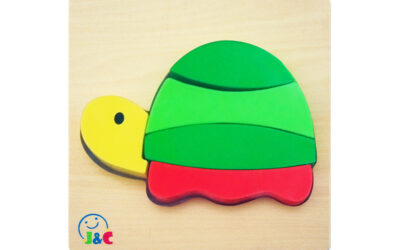 Wooden Raised-Up Cute Puzzle-Tortoise