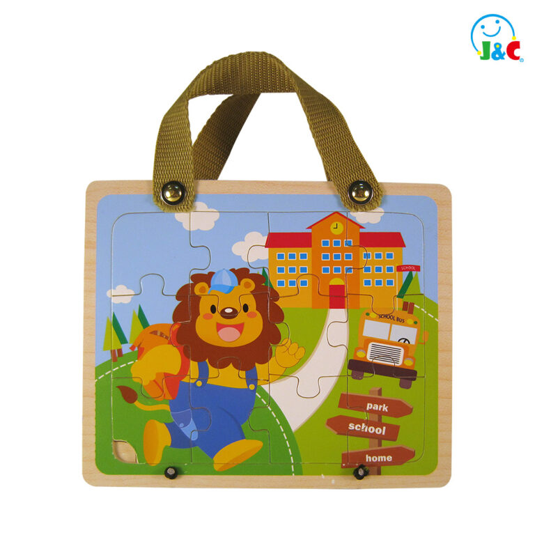 Wooden Puzzle Book-Lion Go To School