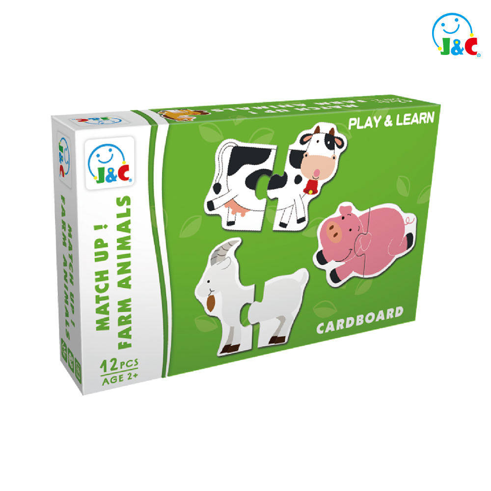 Cardboard Match-Up Puzzle-Farm Animal