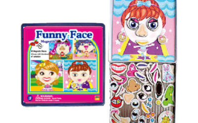 Wooden Magnetic Pieces-Female Funny Face
