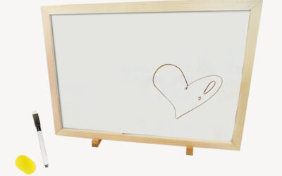Wooden Magnetic Educational Blackboard Set-2in1 Black/White Board Set