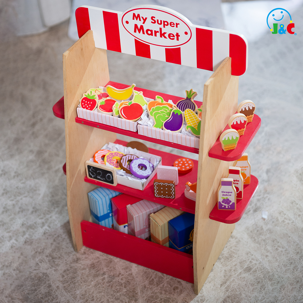 Role Playing Wooden Toys-Mini Market