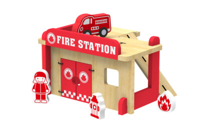 Wooden Vehicle Sets-Fire Station